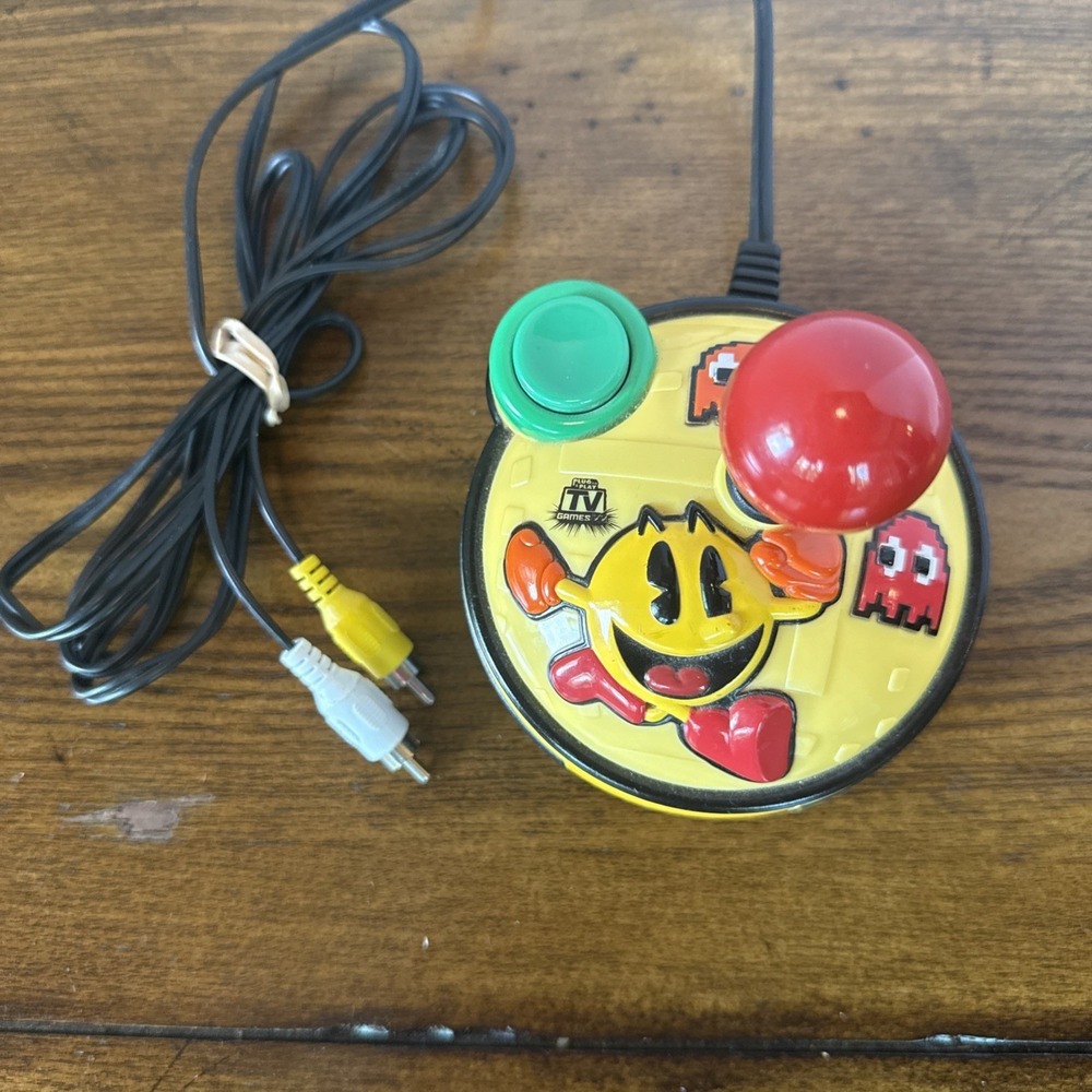 Pac-Man Arcade Gold 2007 Jakks Pacific 8-in-1 Plug & Play TV Game Not Tested